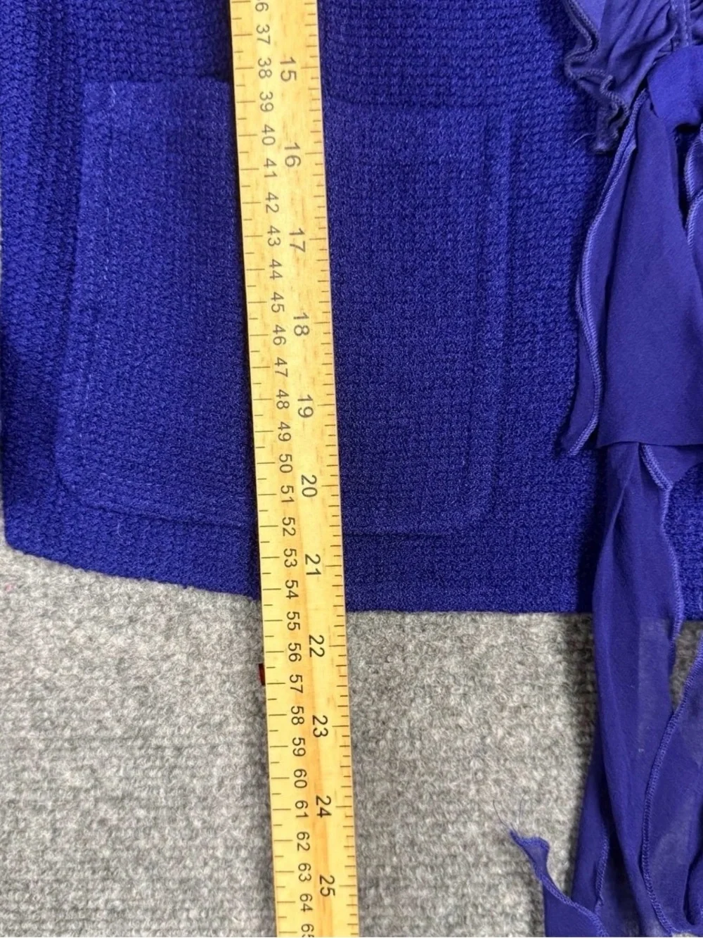 St. John Collection Blue knit skirt suit features a jacket Size 12